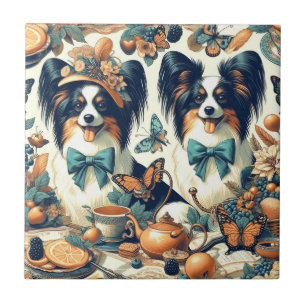 Ilustração de Cão Papillon Bonito