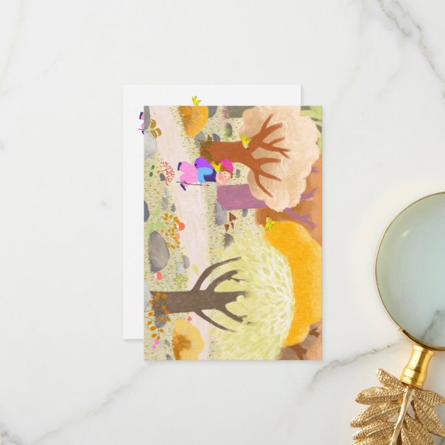 Ilustração de cartão postal para a floresta (Frente/Verso In Situ)