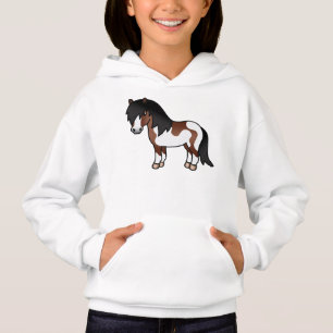 Ilustração de Cartoon Brown Pinto Shetland Pony