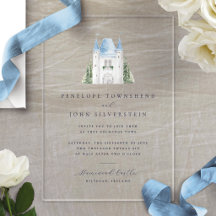 Ilustração de Casamento de Castelo em Aquarela Rom