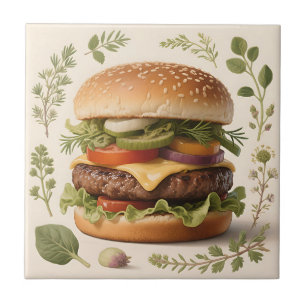 Ilustração de Cheeseburger Gourmet