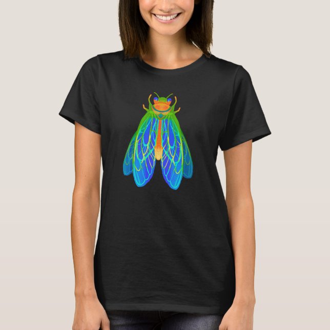 Ilustração de Cicada Colorfull, Camisa de Cicada 2 (Frente)