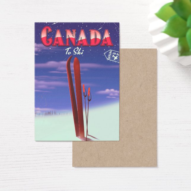 Ilustração de correio aéreo do Canadá para esquiar (Mesa)