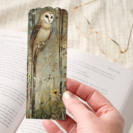 Ilustração de Coruja Whimsical e Flores