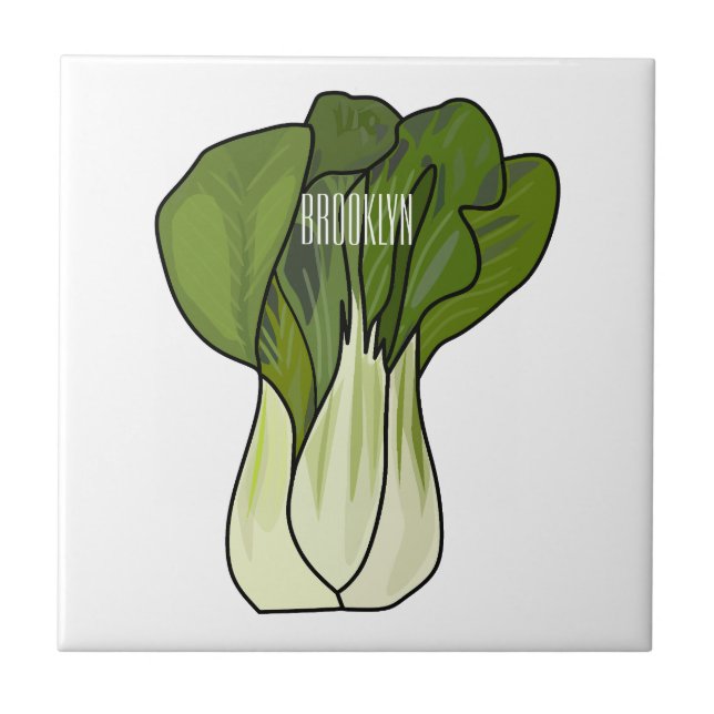 Ilustração de desenho animado Bok choy (Frente)