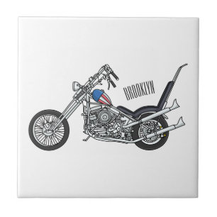 Ilustração de desenho animado Chopper Motorcycle 1