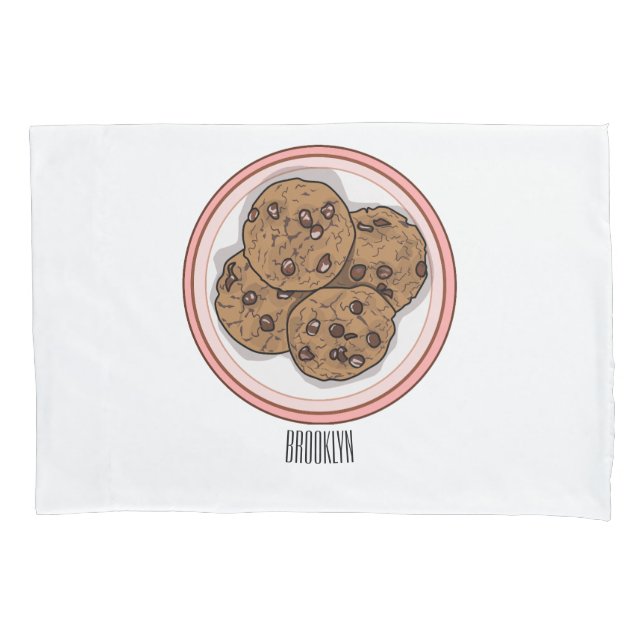 Ilustração de desenho animado com chip de chocolat (Frente)
