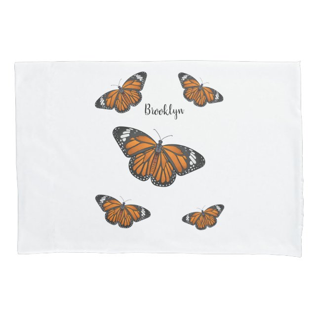 Ilustração de desenho animado da borboleta monarca (Frente)
