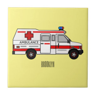 Ilustração de desenho animado de Ambulância