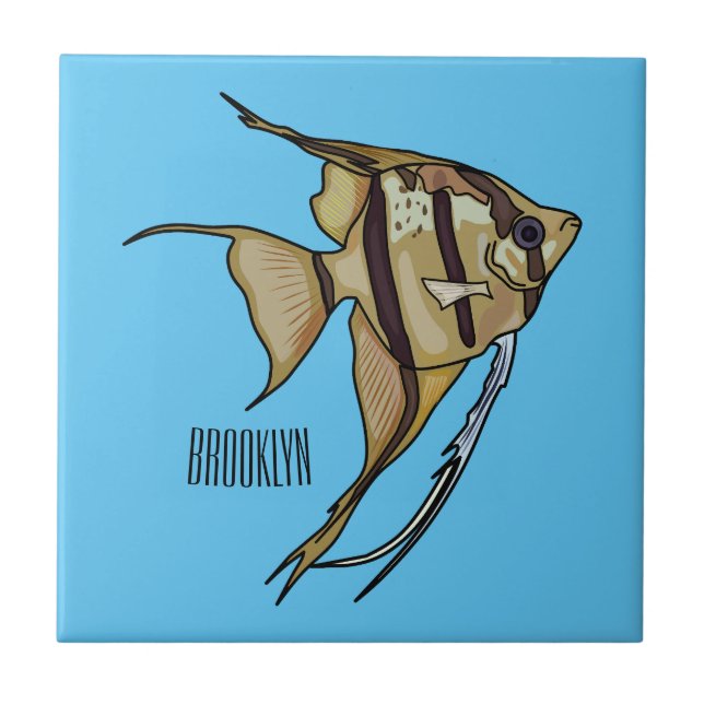 Ilustração de desenho animado de Angelfish (Frente)