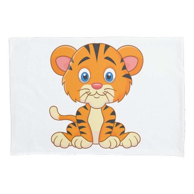 Ilustração de desenho animado de animal tigre fofo (Frente)