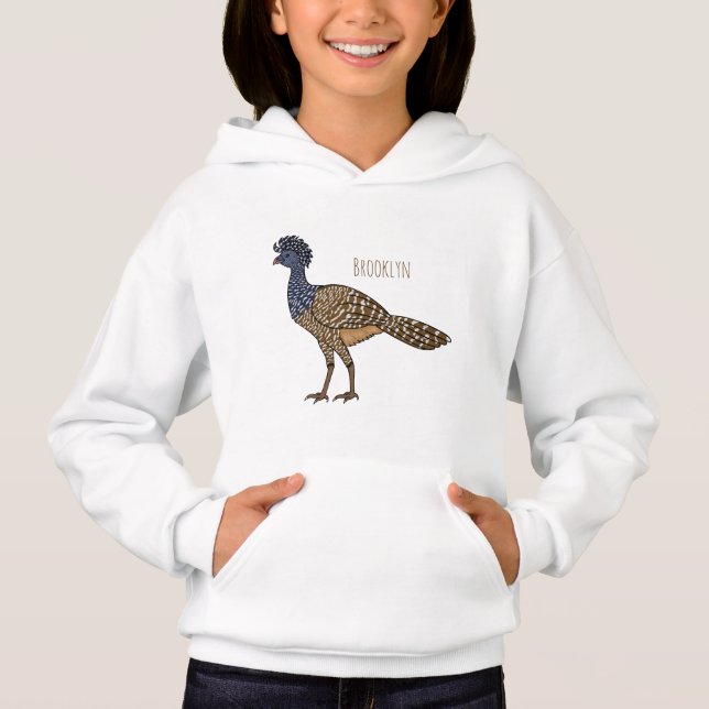 Ilustração de desenho animado de ave curassow gran (Frente)