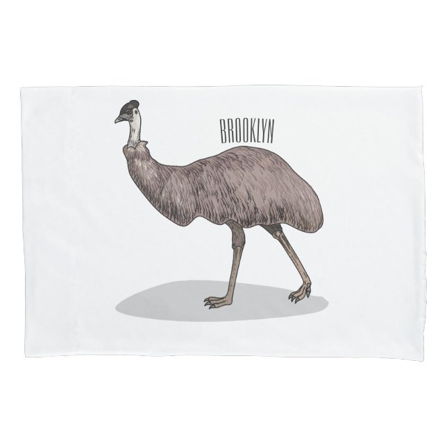 Ilustração de desenho animado de aves da Emu (Frente)