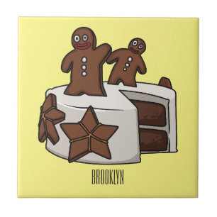 Ilustração de desenho animado de bolo de gengibre