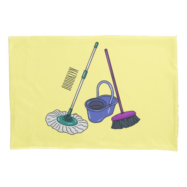 Ilustração de desenho animado de Broom & mop (Frente)