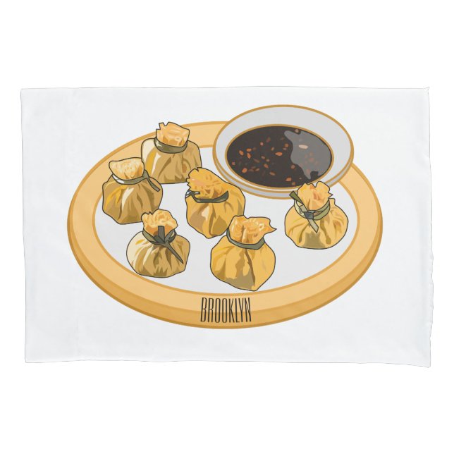 Ilustração de desenho animado de camarão tailandês (Frente)