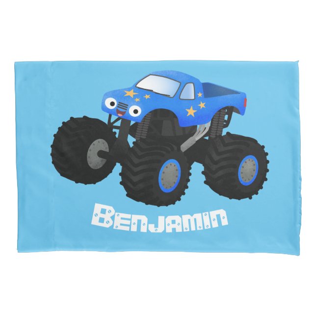 Ilustração de desenho animado de caminhão monstro  (Frente)