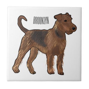 Ilustração de desenho animado de cão Airedale terr