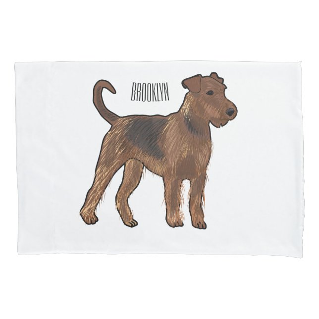 Ilustração de desenho animado de cão Airedale terr (Frente)
