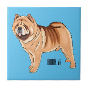 Ilustração de desenho animado de cão Chow Chow