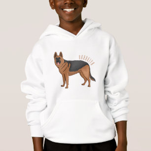 ilustração de desenho animado de cão german shephe