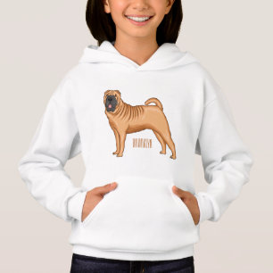 Ilustração de desenho animado de cão Shar-Pei chin