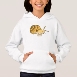 Ilustração de desenho animado de caracol amarelo f