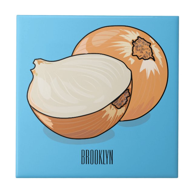 Ilustração de desenho animado de cebola (Frente)