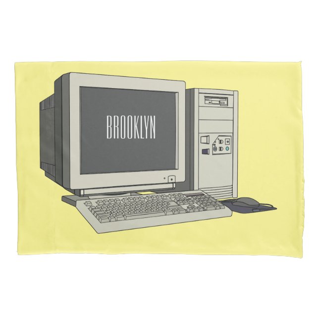 Ilustração de desenho animado de computador (Frente)