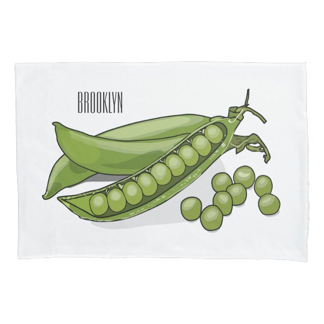 Ilustração de desenho animado de ervilha (Frente)