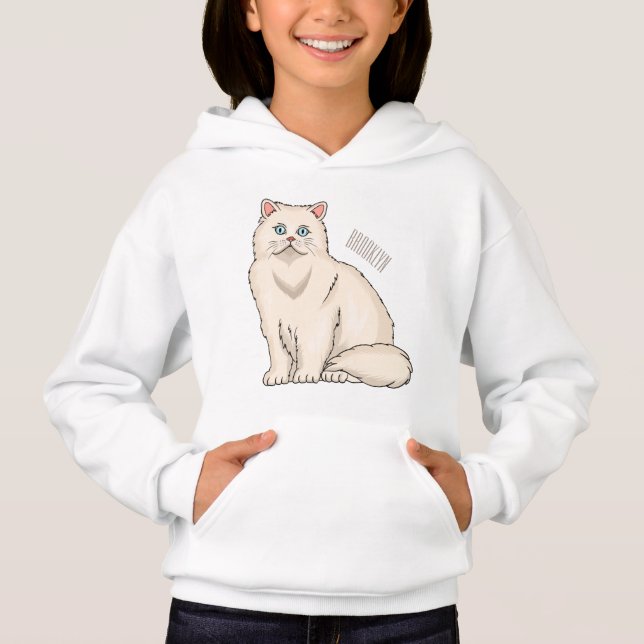 Ilustração de desenho animado de gato persa (Frente)