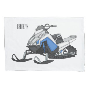 Ilustração de desenho animado de moto de neve