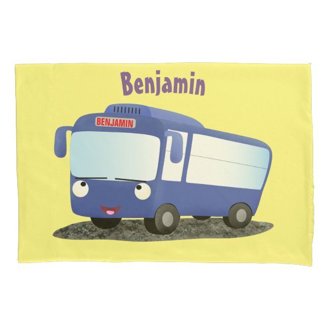 Ilustração de desenho animado de ônibus moderno az (Frente)