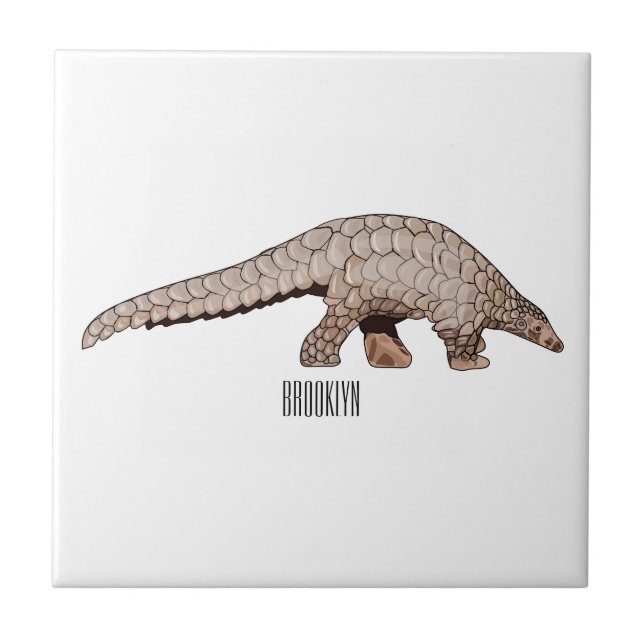 Ilustração de desenho animado de Pangolin (Frente)