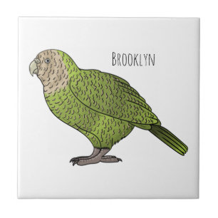 Ilustração de desenho animado de pássaro Kakapo
