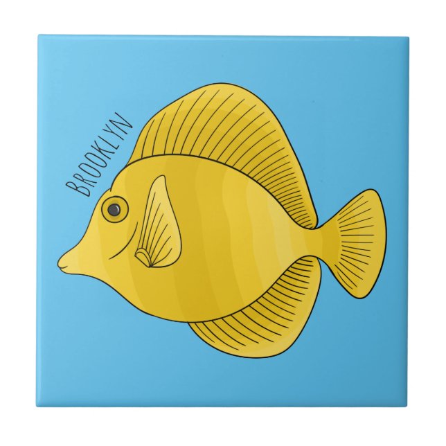 Ilustração de desenho animado de peixe dançado ama (Frente)