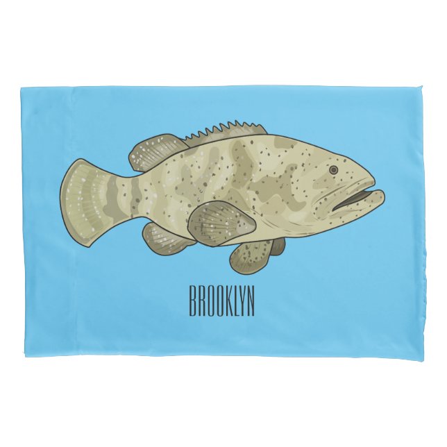 Ilustração de desenho animado de peixe-grua (Frente)