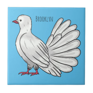 ilustração de desenho animado de pombo fantail