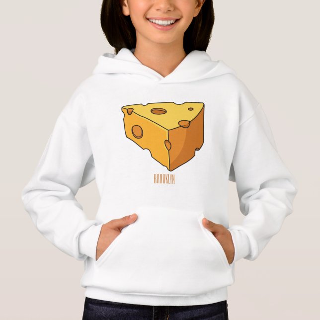 Ilustração de desenho animado de queijo (Frente)