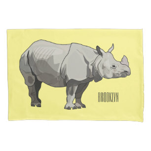 Ilustração de desenho animado de rinoceronte-de-ja