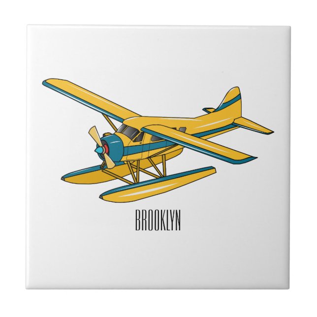 Ilustração de desenho animado de Seaplane (Frente)