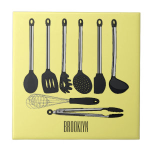 Ilustração de desenho animado de utensílios de coz