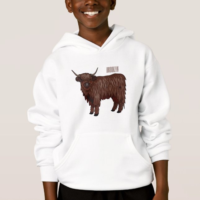 Ilustração de desenho animado de vaca das Terras A (Frente)