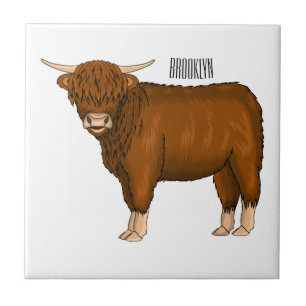 Ilustração de desenho animado de vaca em terras al