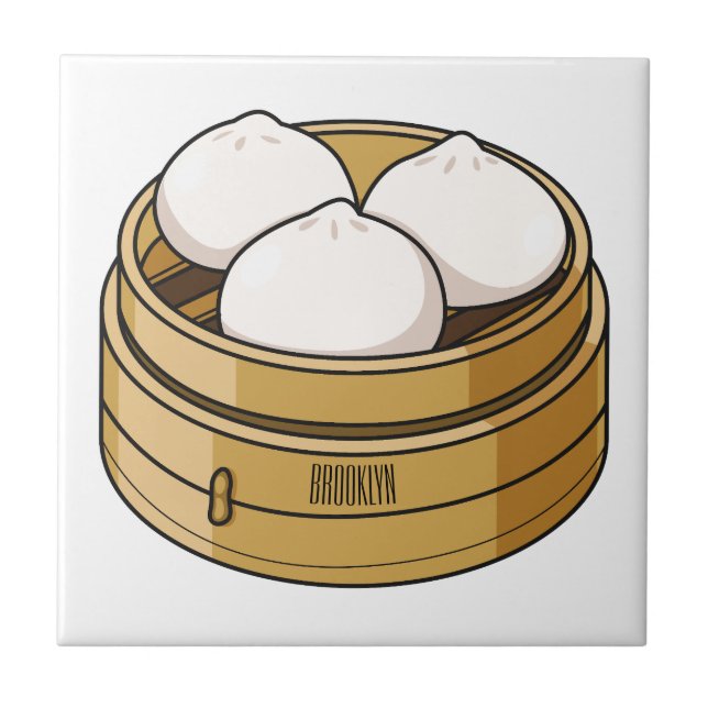 Ilustração de desenho animado Dim sum (Frente)
