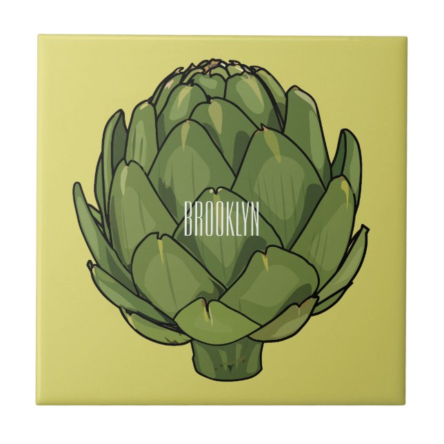 Ilustração de desenho animado do Artichoke (Frente)