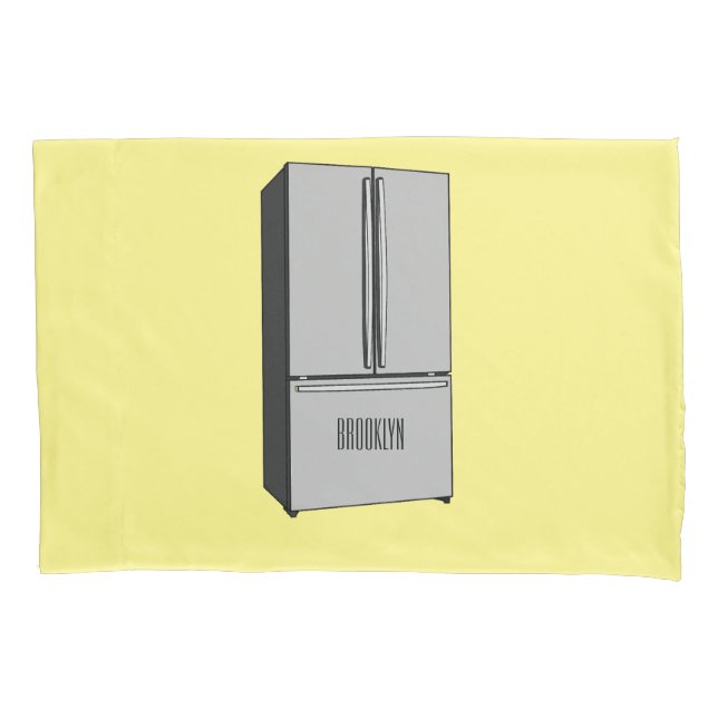 Ilustração de desenho animado do frigorífico franc (Frente)