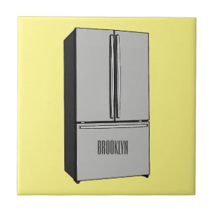 Ilustração de desenho animado do frigorífico franc