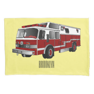 Ilustração de desenho animado do motor de incêndio