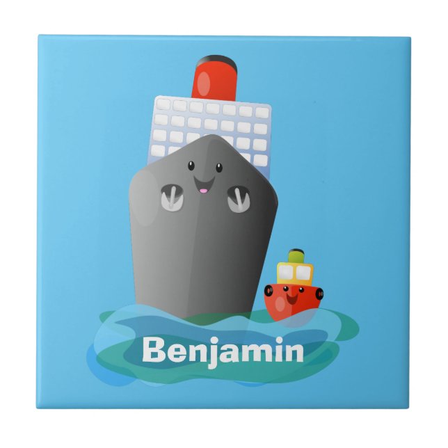 Ilustração de desenho animado do navio de linha do (Frente)